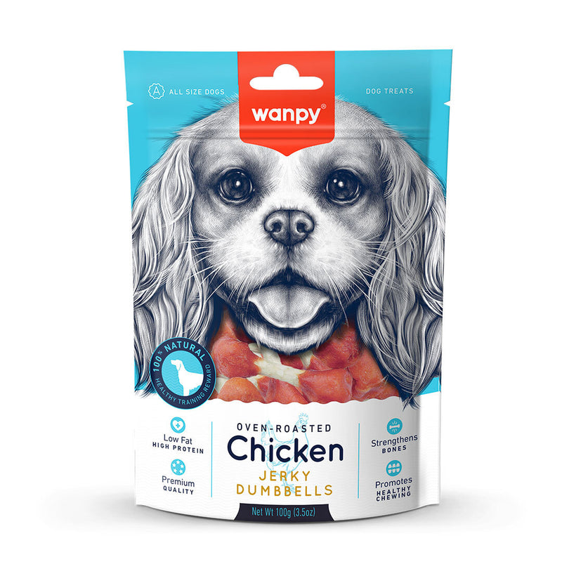 Wanpy Perros Chicken Jerky Dumbbells