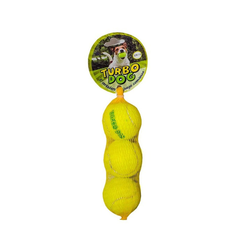 Turbo Dog Pelota Tenis x 3 unidades (4.8 cm)