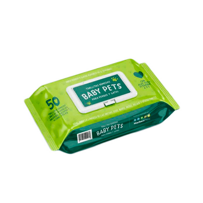Baby Pets Toallas Húmedas Aloe Vera