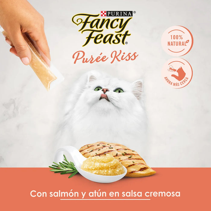 Fancy Feast Purée Kiss - Salmón & Atún