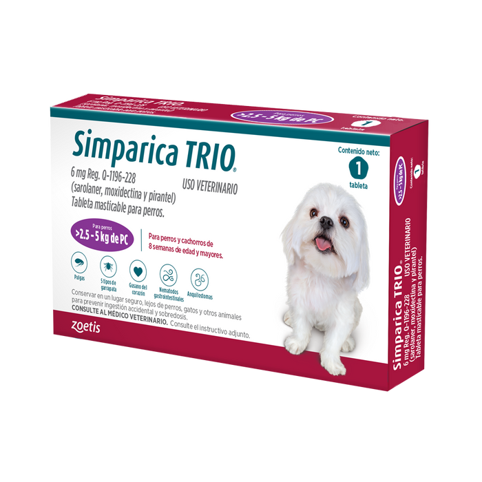 Simparica® TRIO 6mg 2.5-5.0 Kg