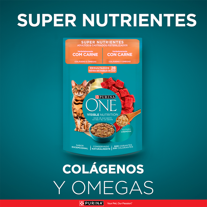 Purina ONE® Super nutrientes purina one gatos esterilizados de carne