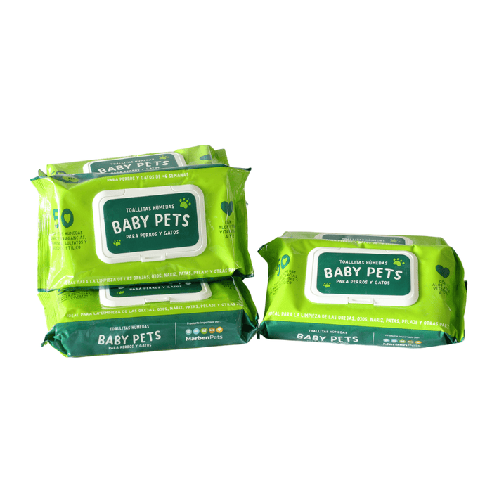 Baby Pets Toallas Húmedas Aloe Vera