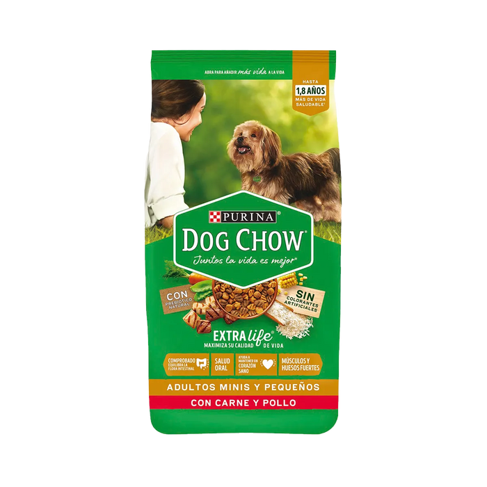 DOG CHOW Extralife Adultos Minis y Pequeños con Carne y Pollo