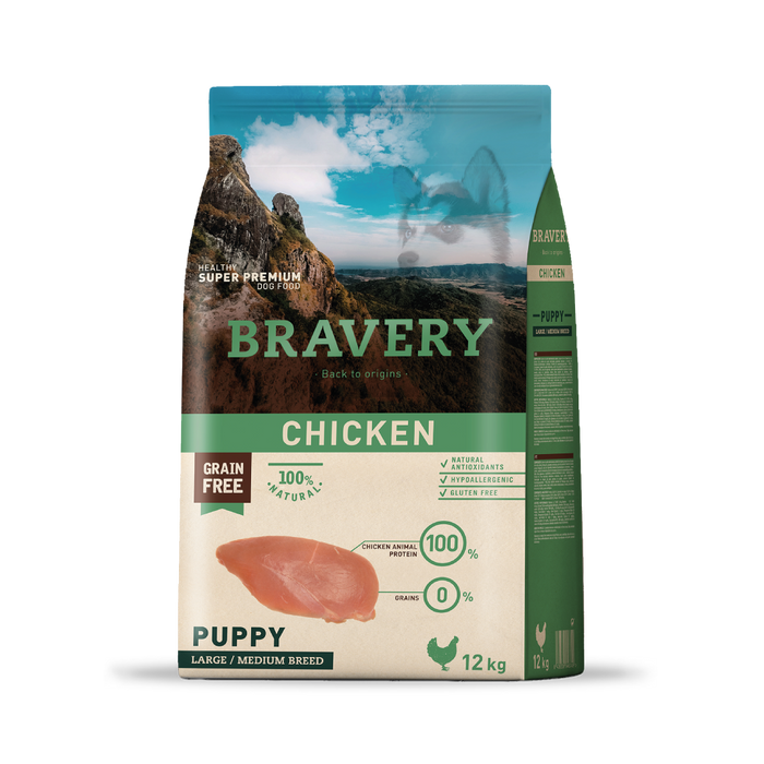 Bravery Large/Medium Puppy Chicken