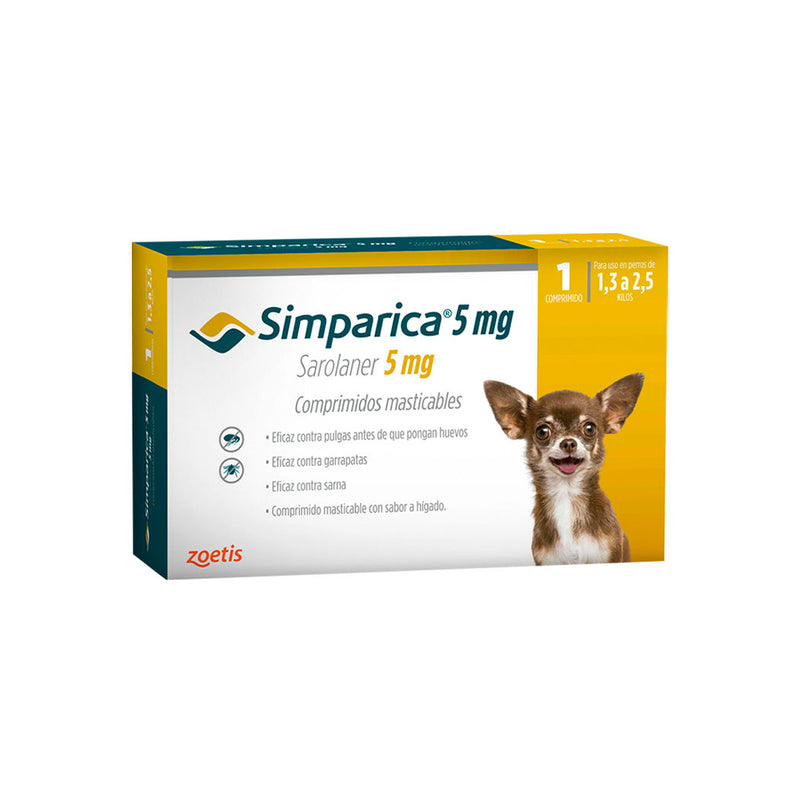 Simparica® 5 mg (1.3 - 2.5 KG)