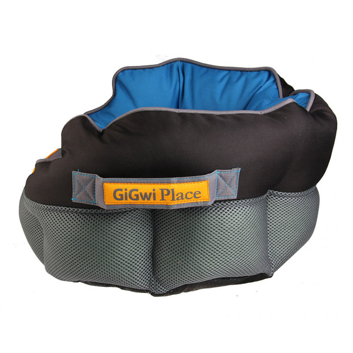 Cama Redonda Azul/Gris